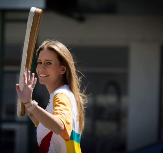 Alana Carying Queens Baton